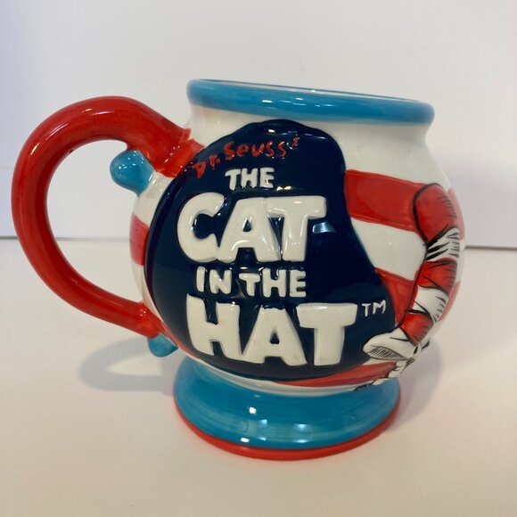 Dr. Seuss The Cat In The Hat Ceramic Large Coffee Mug Cup 2003 Official Movie - Picture 1 of 11